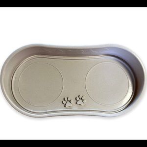 Dog food bowl and water bowl tray/hard placemat